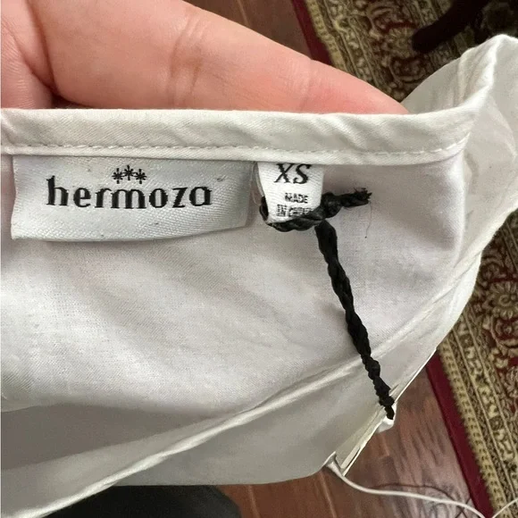 NWT Hermoza – Magdalena Short Sleeve Mini Dress in White Size XS - Picture 4 of 10